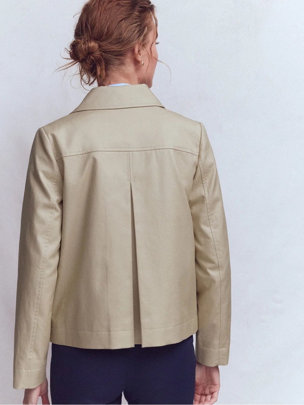 Boden Gloucester Short Trench Style Coat in Cappuccino, size 4P NWT! - Picture 3 of 5